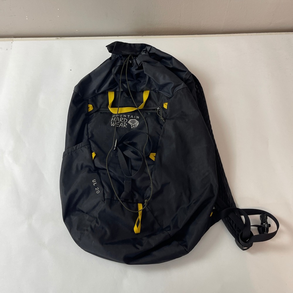 Mountain Hardwear Backpack Black Yellow UL 20 Lightweight Nylon Hiking Daypack